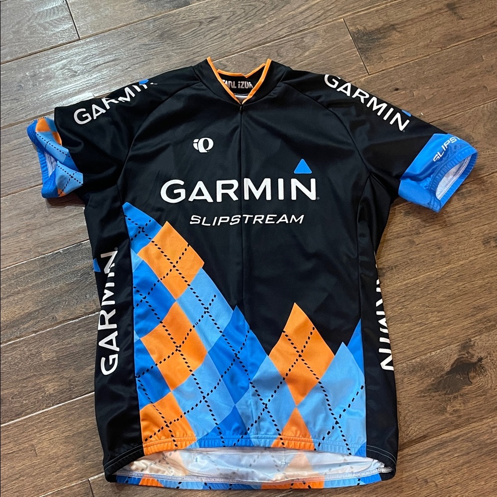 Garmin Slipstream Jersey Black Blue Orange